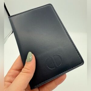 Dior Navy Blue Leather Passport Holder